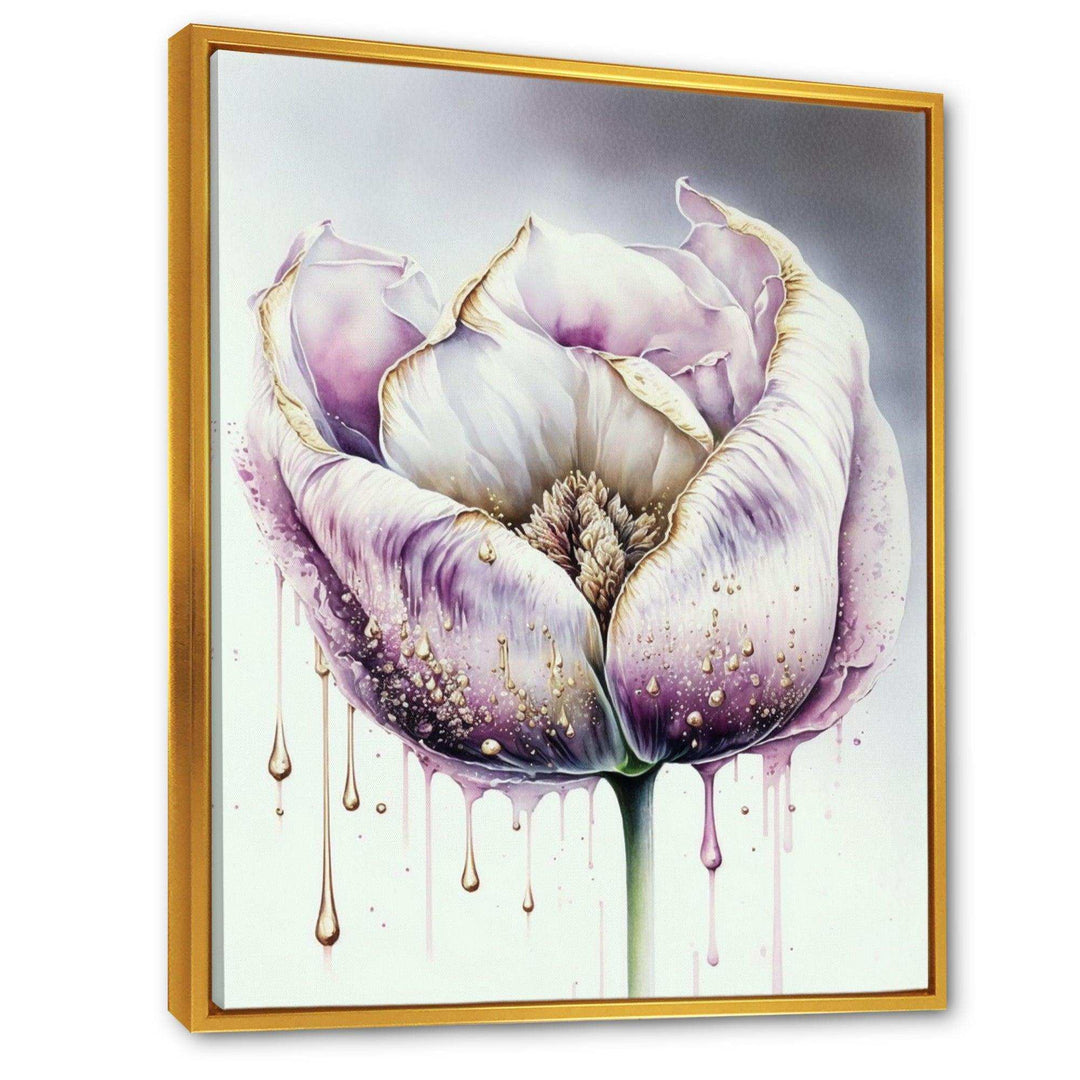 Cream And Purple Tulip III