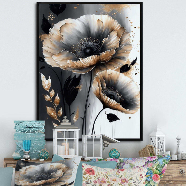 Grey Gold Flower Bouquet VI