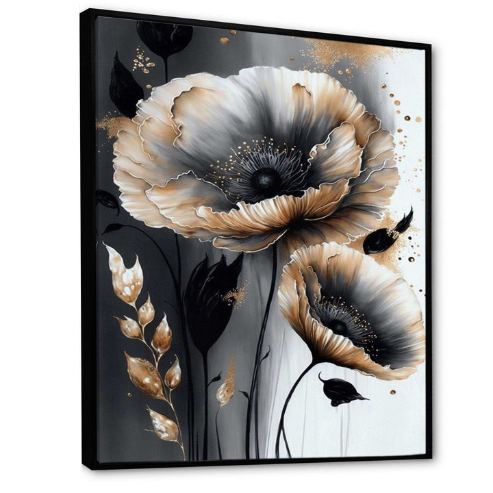 Grey Gold Flower Bouquet VI