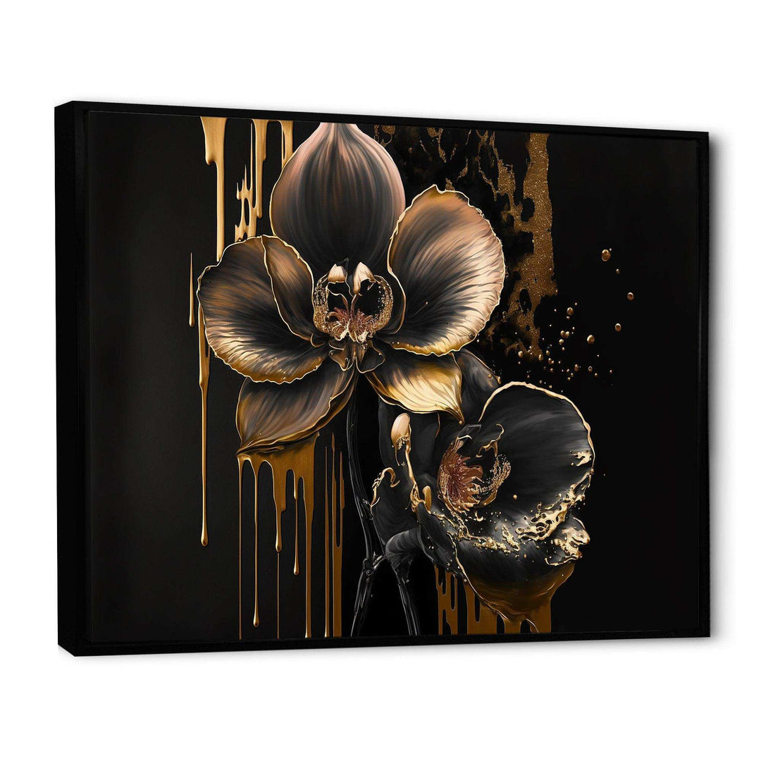 Black And Gold Orchid I