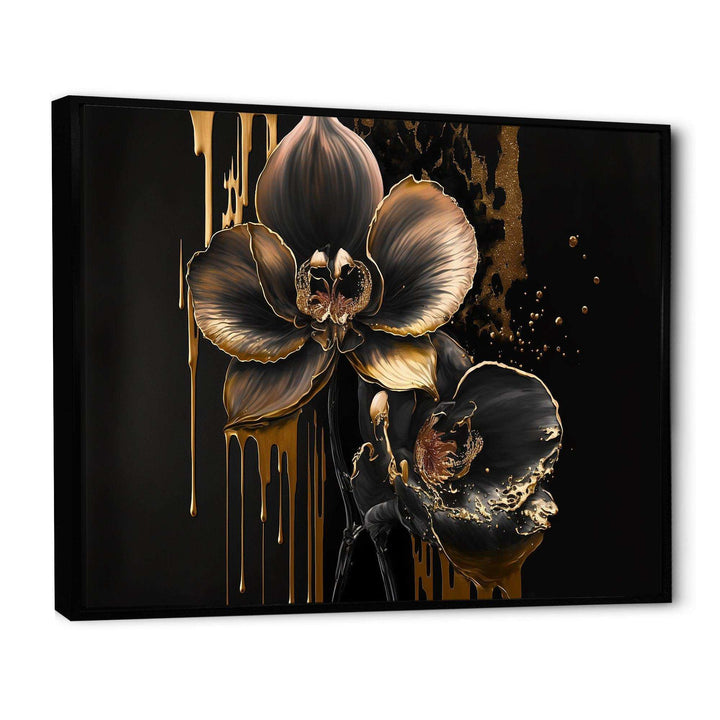 Black And Gold Orchid I