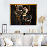 Black And Gold Orchid I