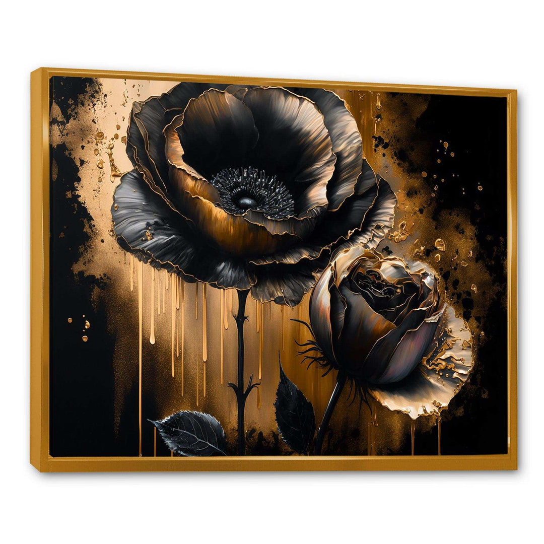 Black And Gold Popy Flowers II