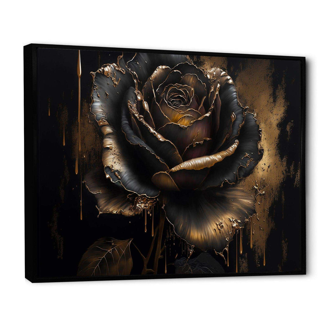 Black And Gold Rose I