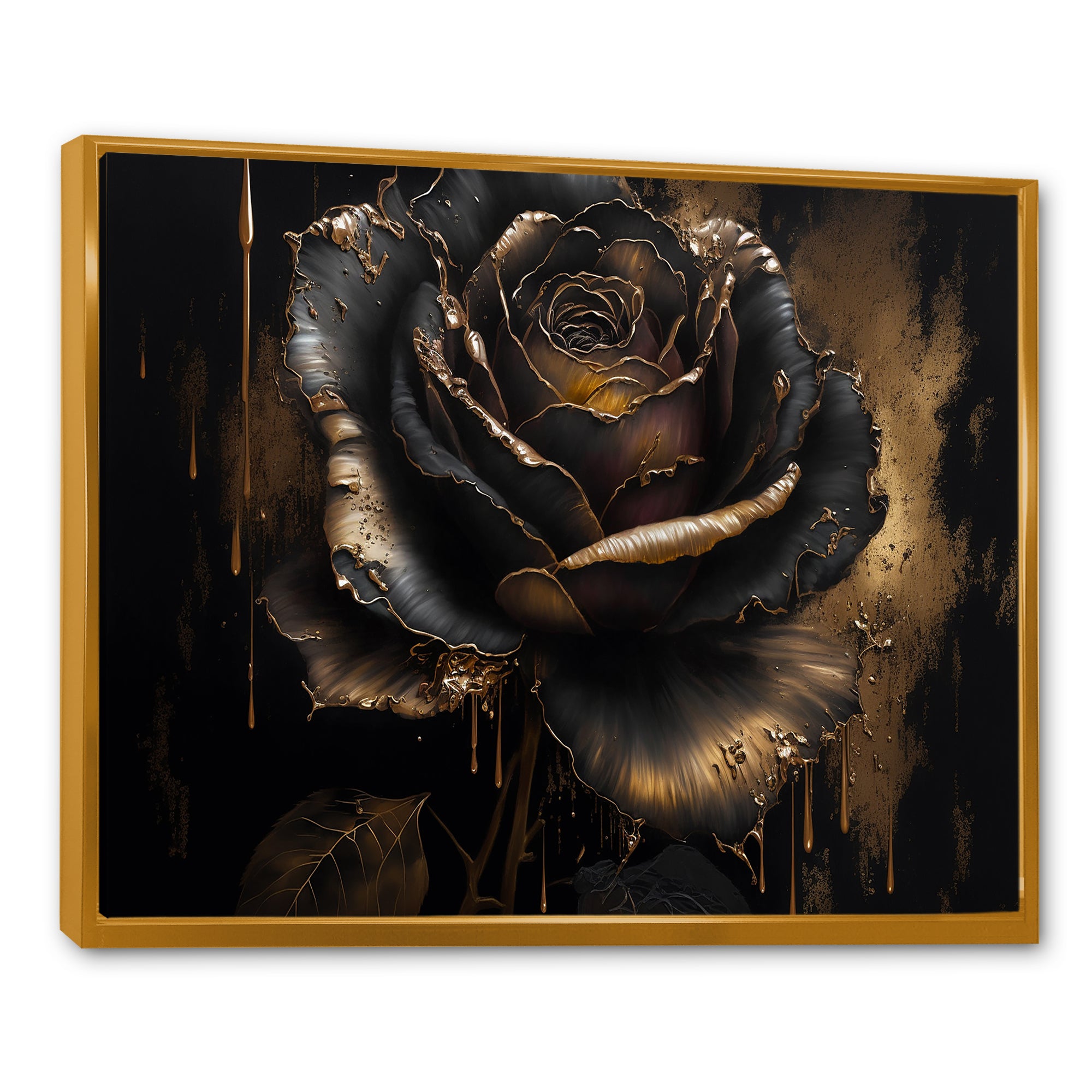 Black And Gold Rose I