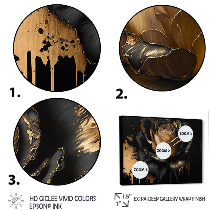 Black And Gold Rose II