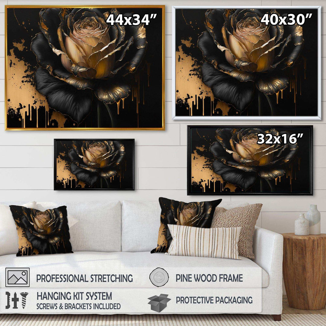 Black And Gold Rose II