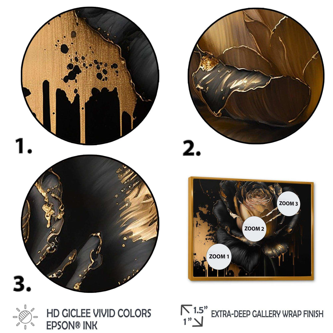 Black And Gold Rose II