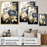 White, Gold And Black Rose Bouquet II