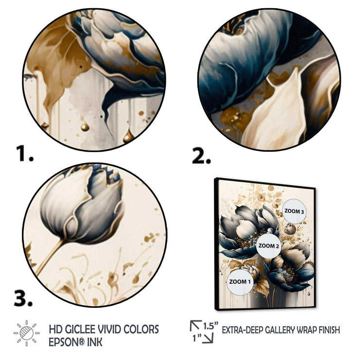 Black And White Watercolor Roses I