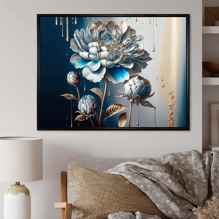 Ice Blue Zinnia Flowers
