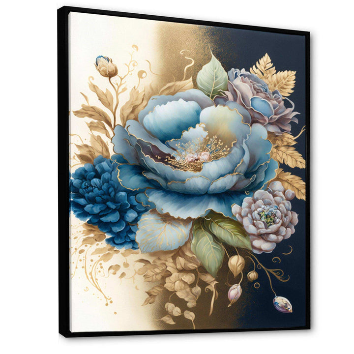 Blue And Gold Mixed Floral Bouquet III