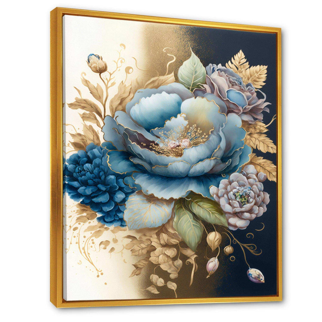 Blue And Gold Mixed Floral Bouquet III