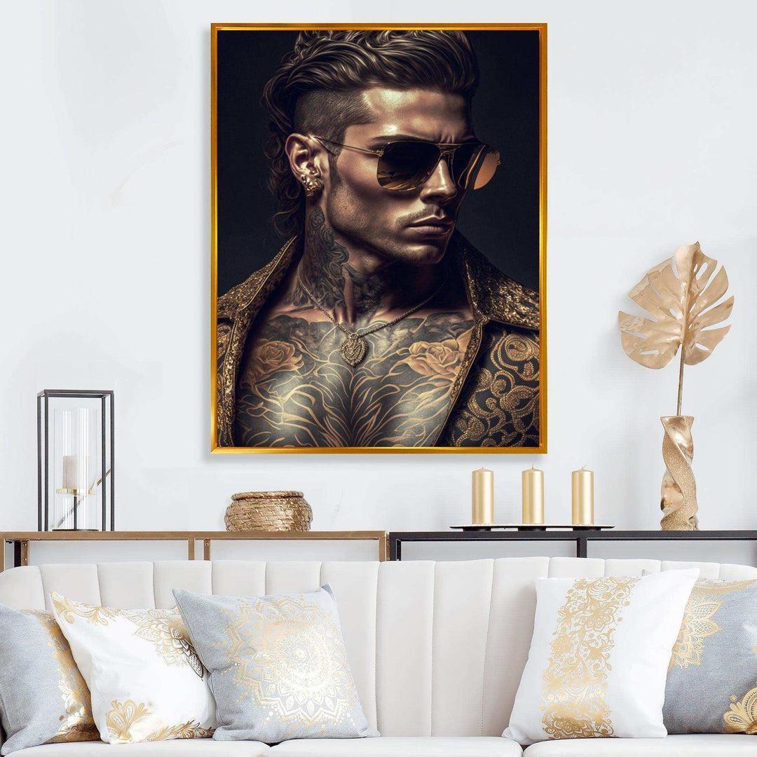 Fashion Muscular Man With Sun Glasses V