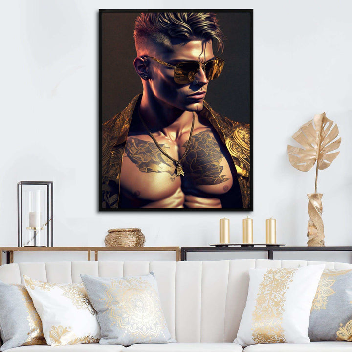 Fashion Muscular Man With Sun Glasses X
