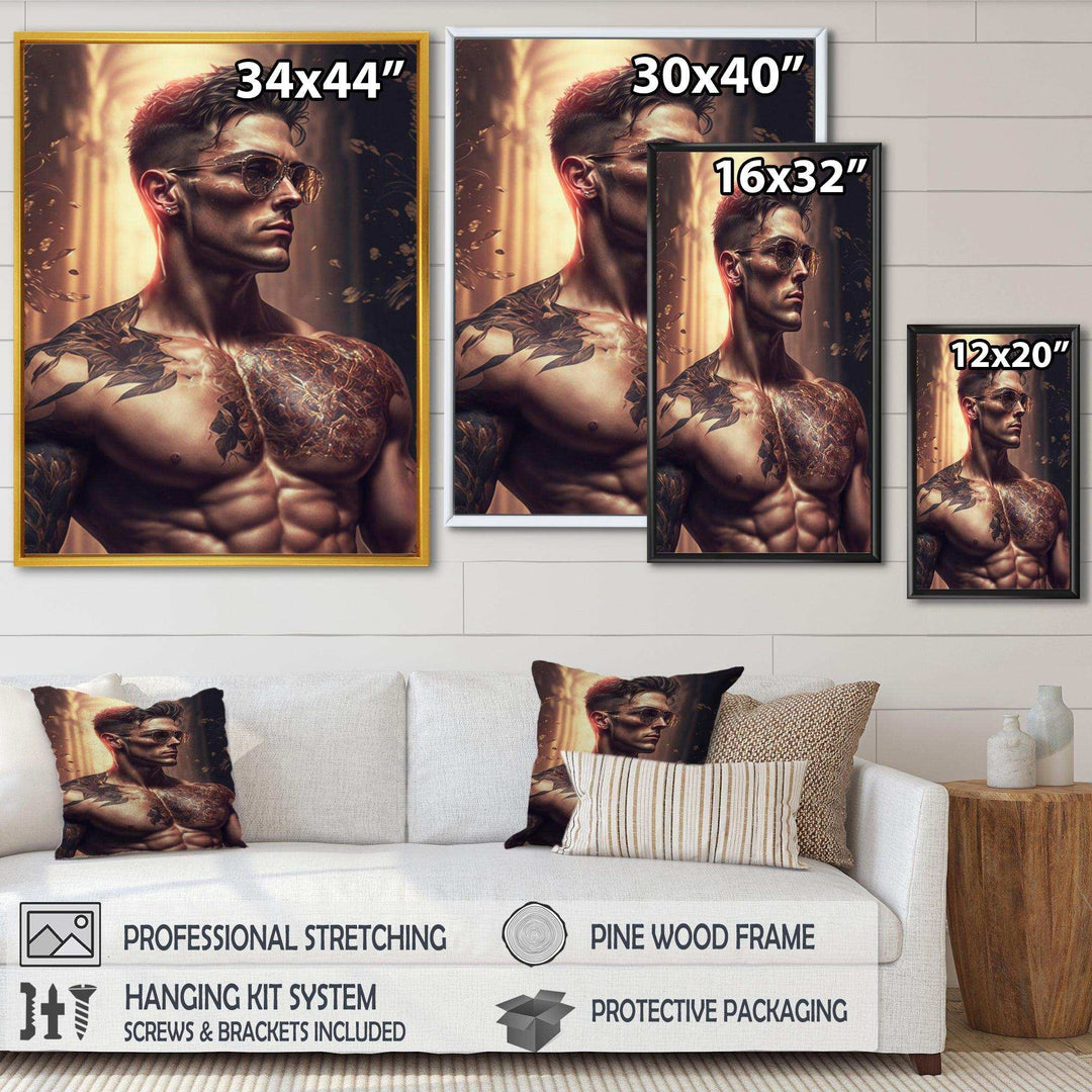 Fashion Muscular Man With Sun Glasses 1 I