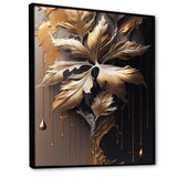 Gold Abstract Leaves I