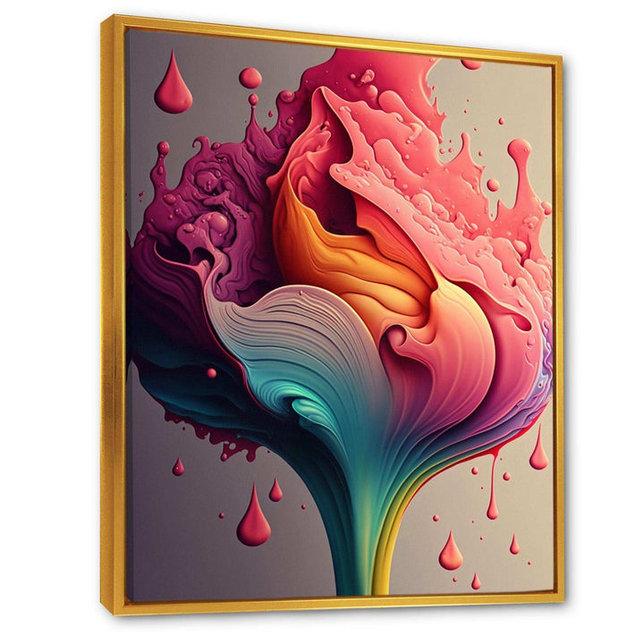 Multicolor Liquid Ink Tulip Flowers I