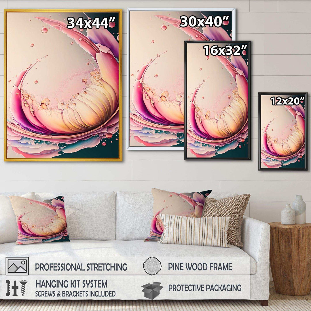 Multicolor Liquid Ink Tulip Flowers IV