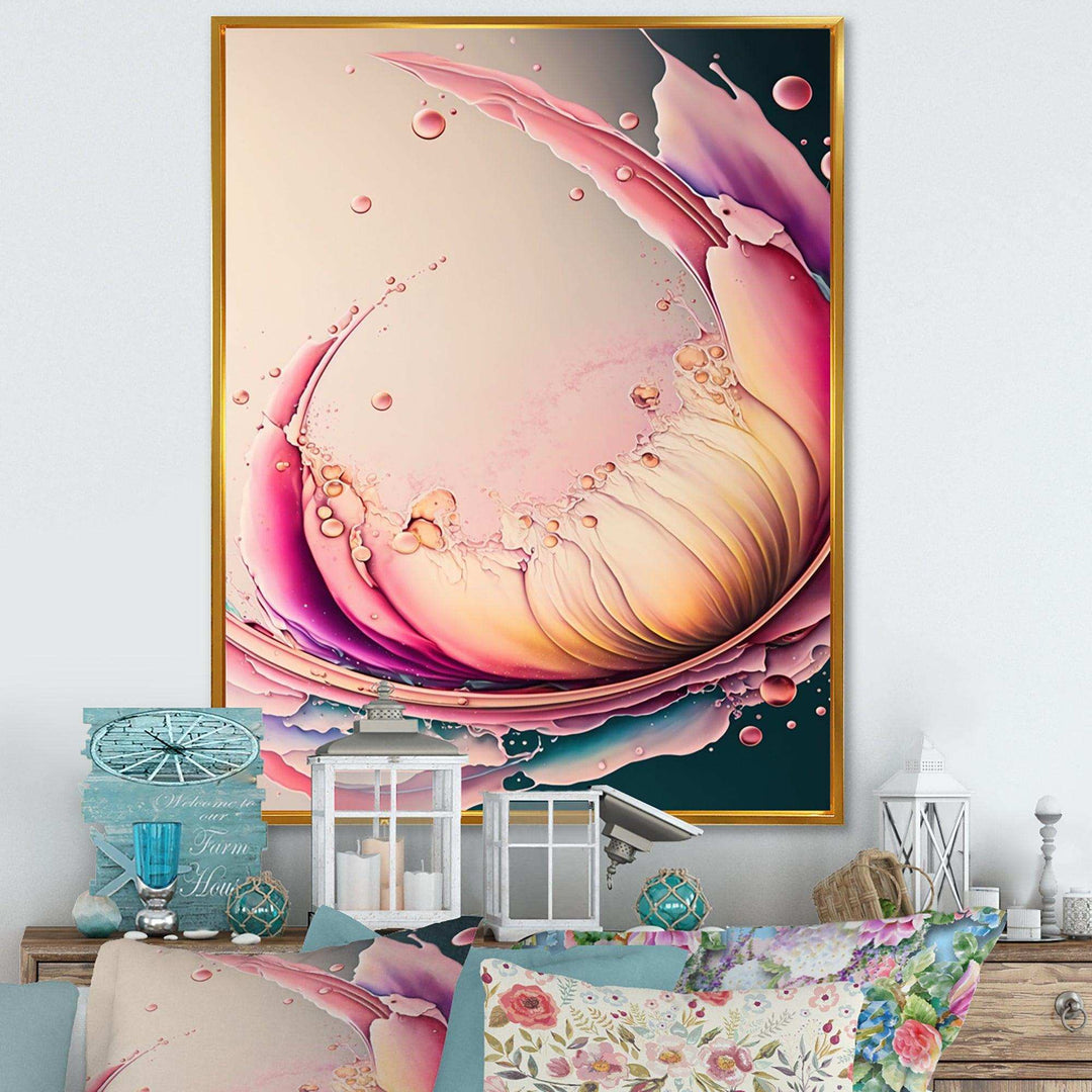 Multicolor Liquid Ink Tulip Flowers IV