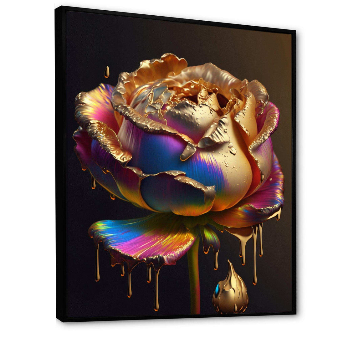 Rainbow Peony Liquid Gold Drips Hyper I
