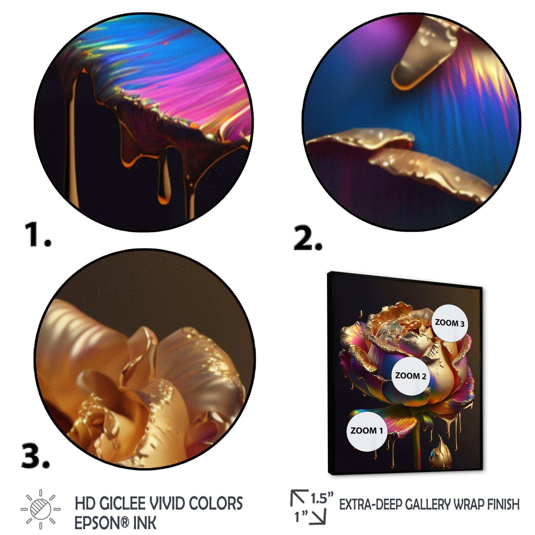Rainbow Peony Liquid Gold Drips Hyper I
