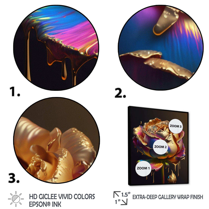 Rainbow Peony Liquid Gold Drips Hyper I