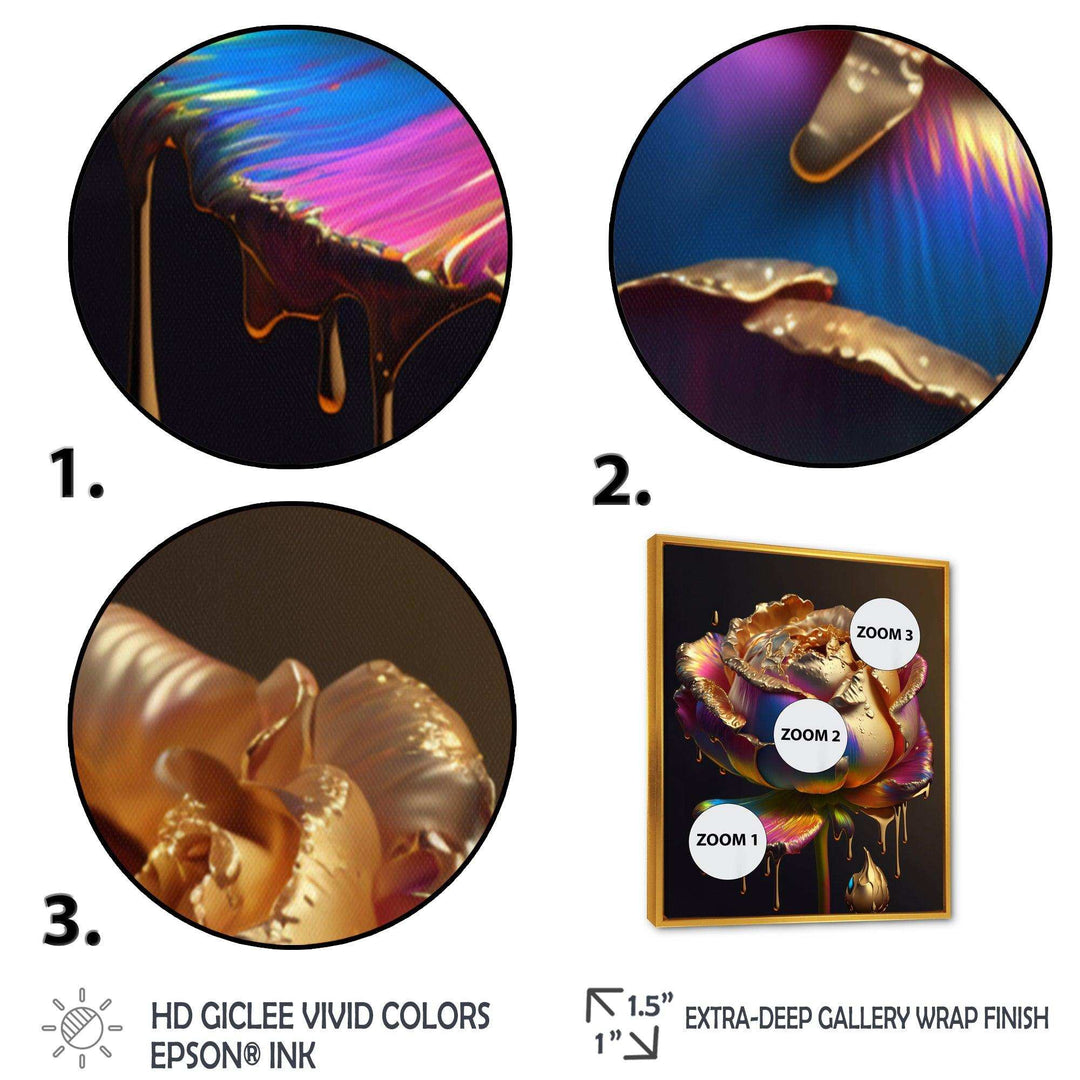 Rainbow Peony Liquid Gold Drips Hyper I