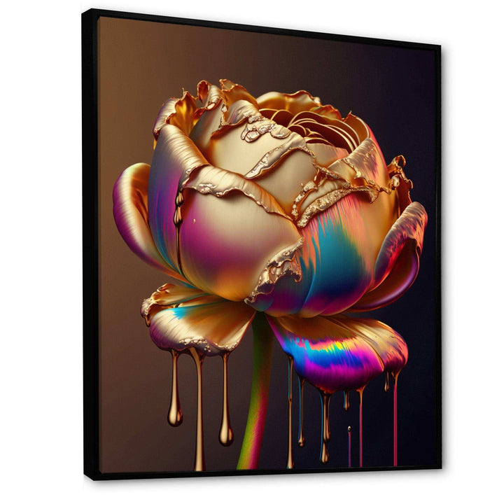 Rainbow Peony Liquid Gold Drips Hyper II