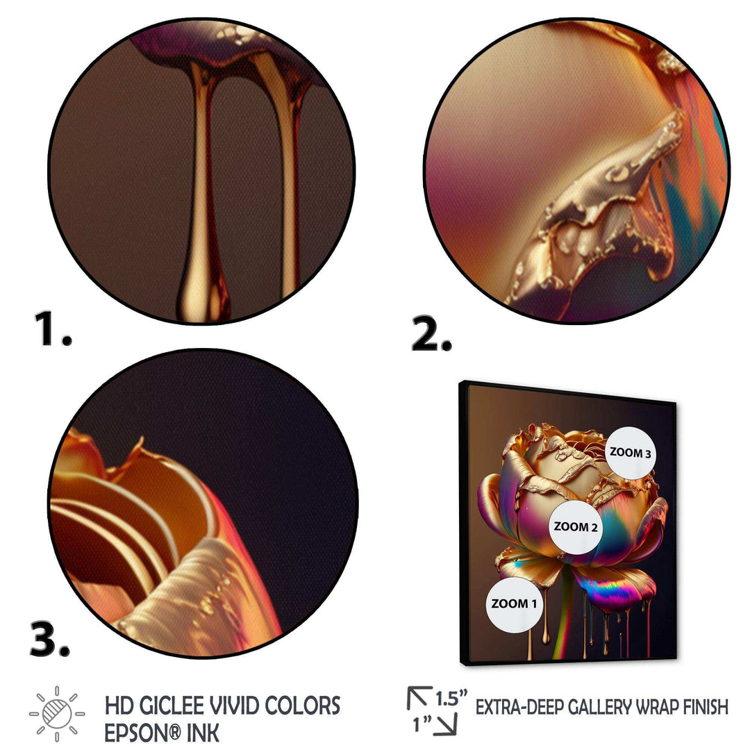 Rainbow Peony Liquid Gold Drips Hyper II