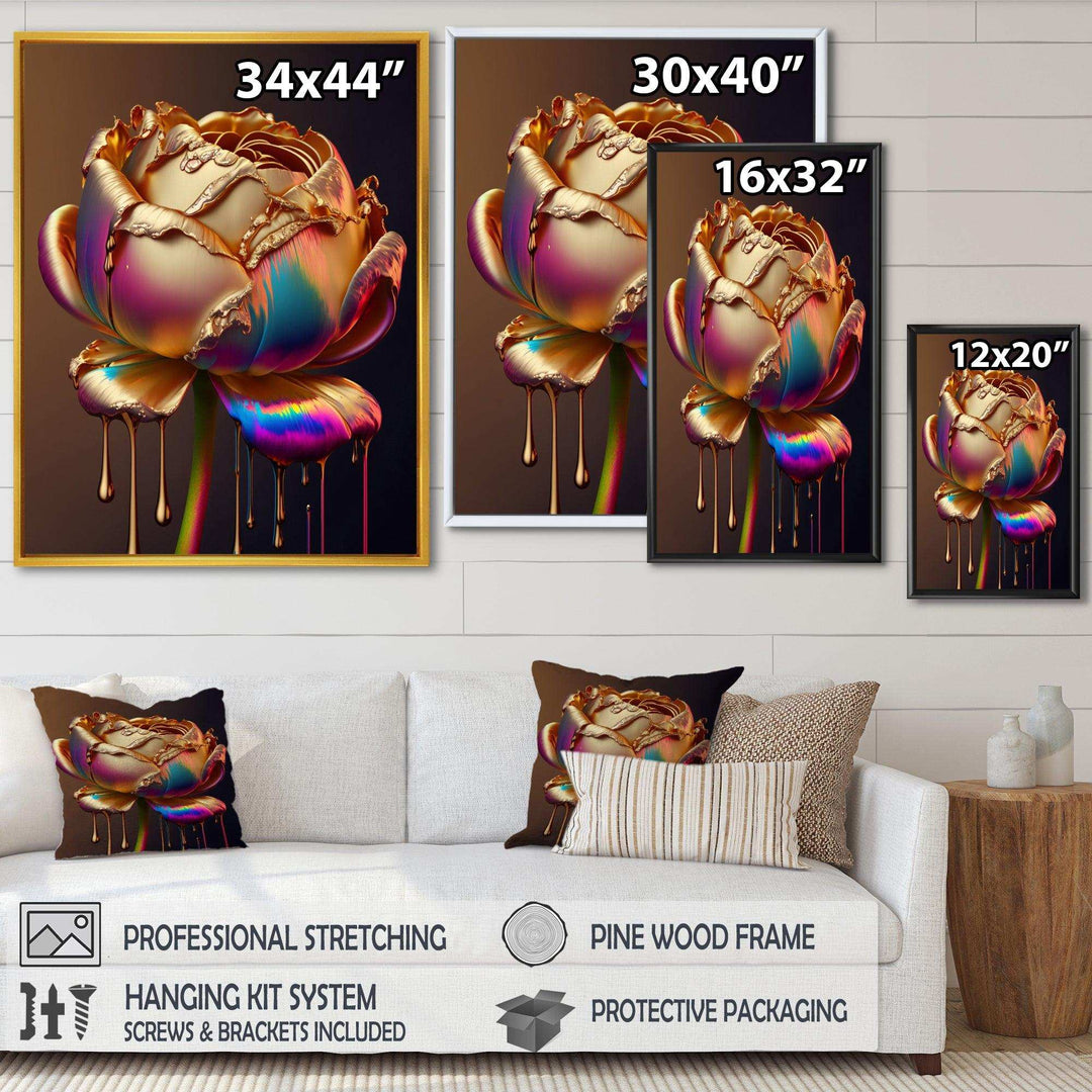 Rainbow Peony Liquid Gold Drips Hyper II