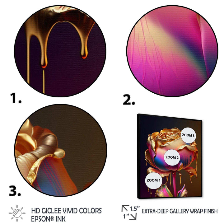 Rainbow Peony Liquid Gold Drips Hyper III