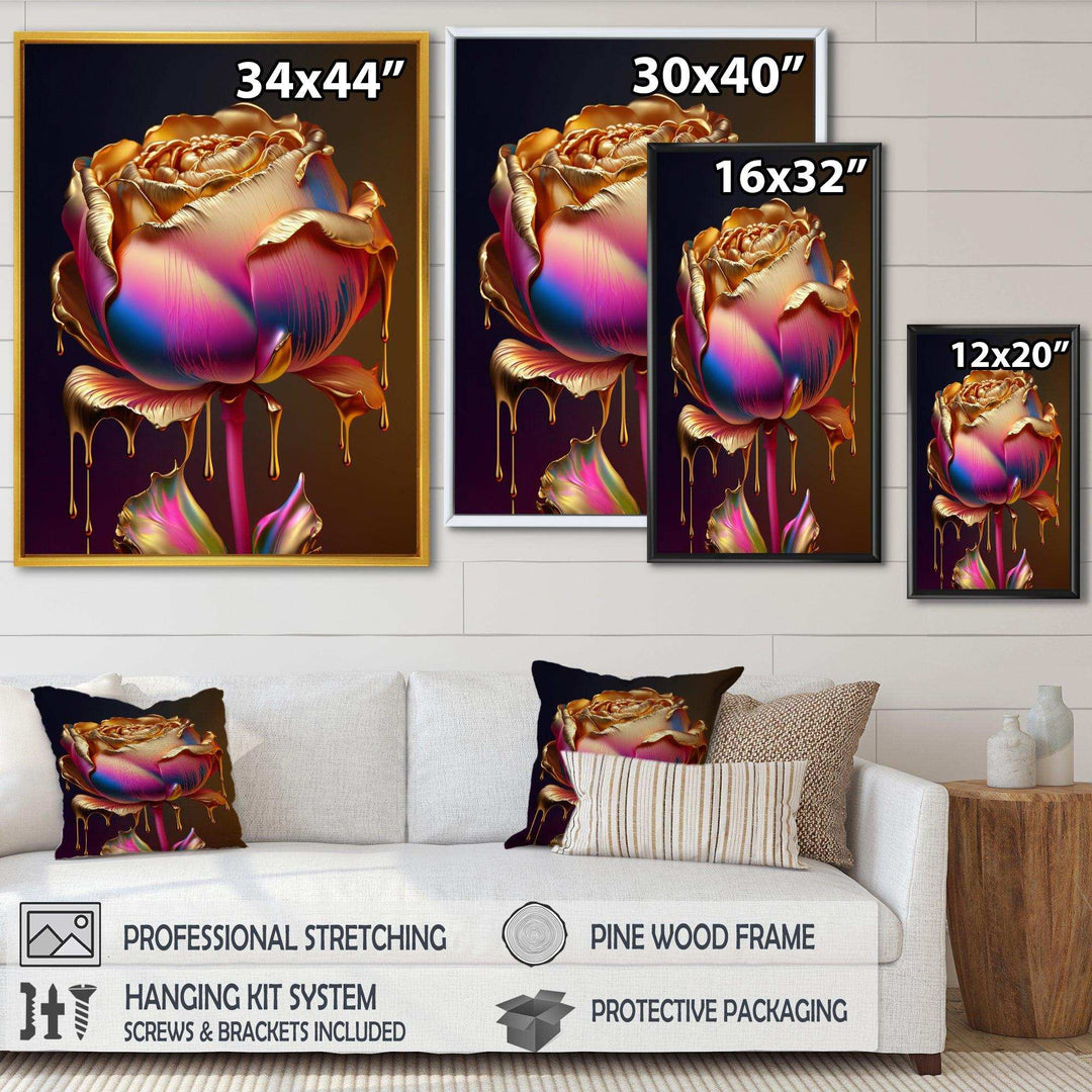 Rainbow Peony Liquid Gold Drips Hyper III