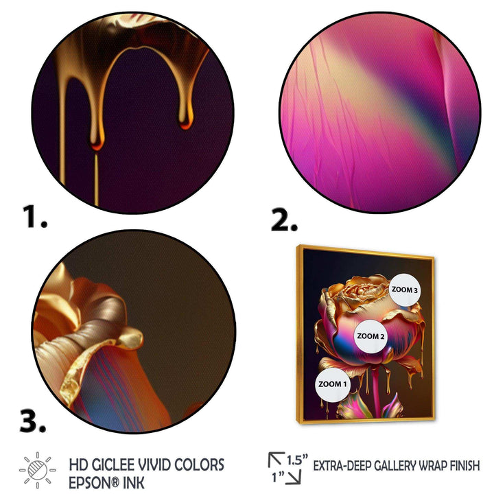 Rainbow Peony Liquid Gold Drips Hyper III