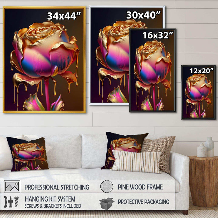 Rainbow Peony Liquid Gold Drips Hyper III