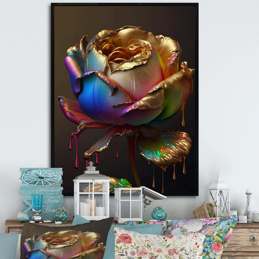 Rainbow Peony Liquid Gold Drips Hyper IV