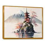 Japanese Landscape In Watercolor I