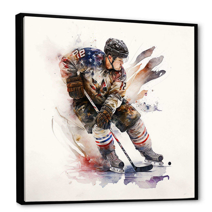 Usa Hockey Player In Action I