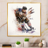Usa Hockey Player In Action I