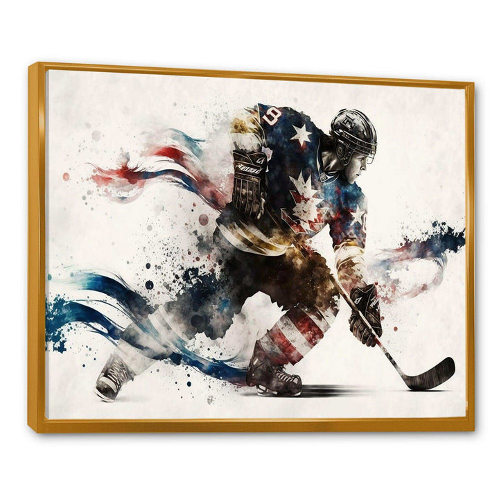Usa Hockey Player In Action VI