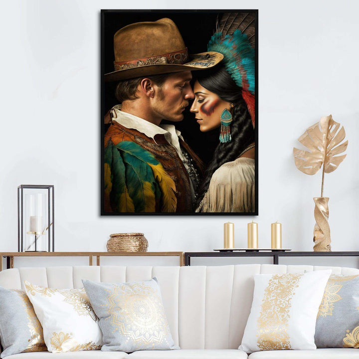 Cowboy And An Indian Woman In Love I