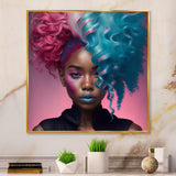 Hip Hop Girl With Pink And Blue Hair V