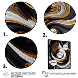Gold And Black Stained Glass Spiral IV