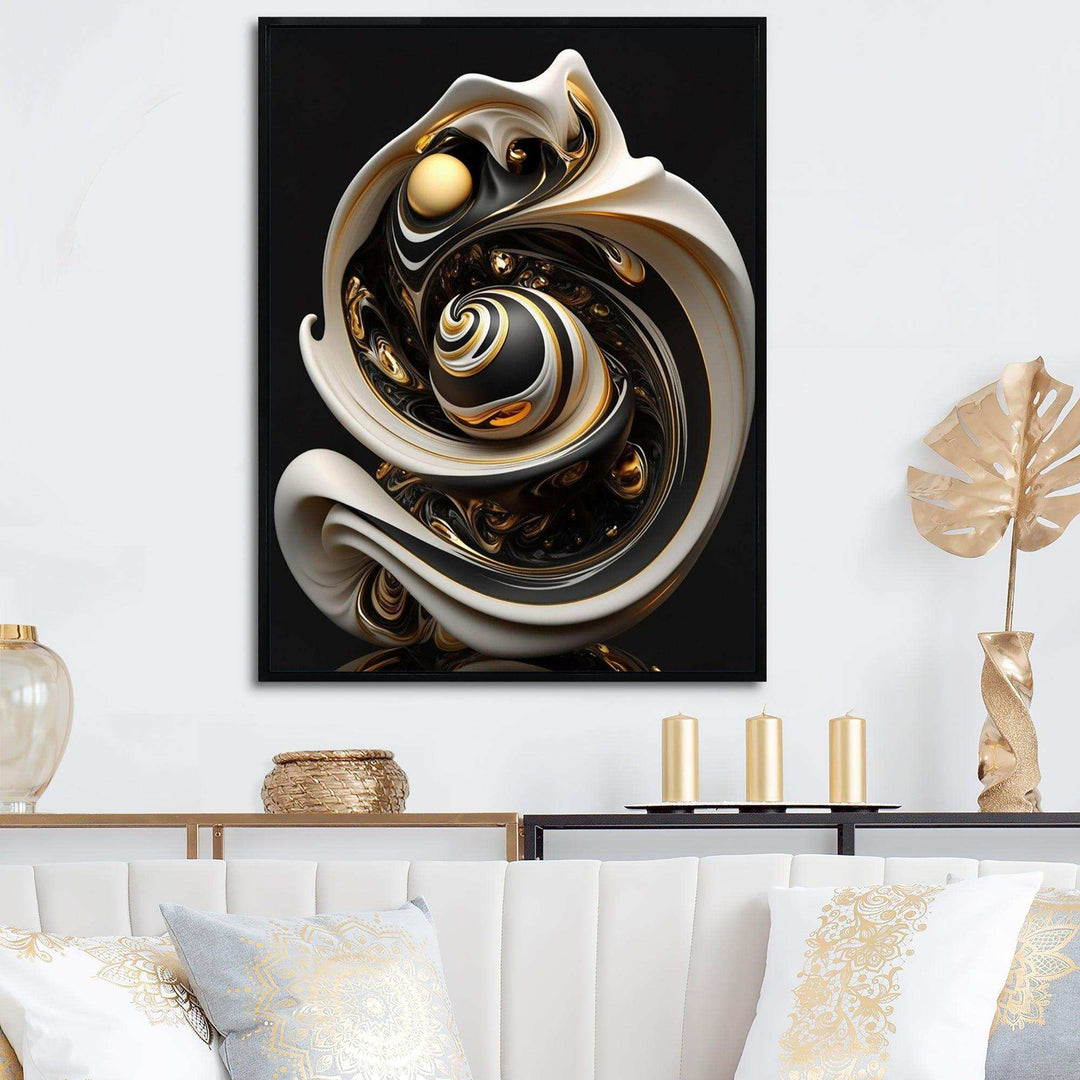 Liquid White Stained Glass V - Modern Wall Art Prints