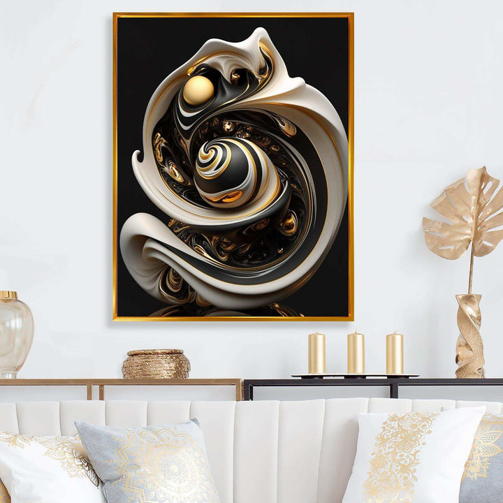 Liquid White Stained Glass V - Modern Wall Art Prints