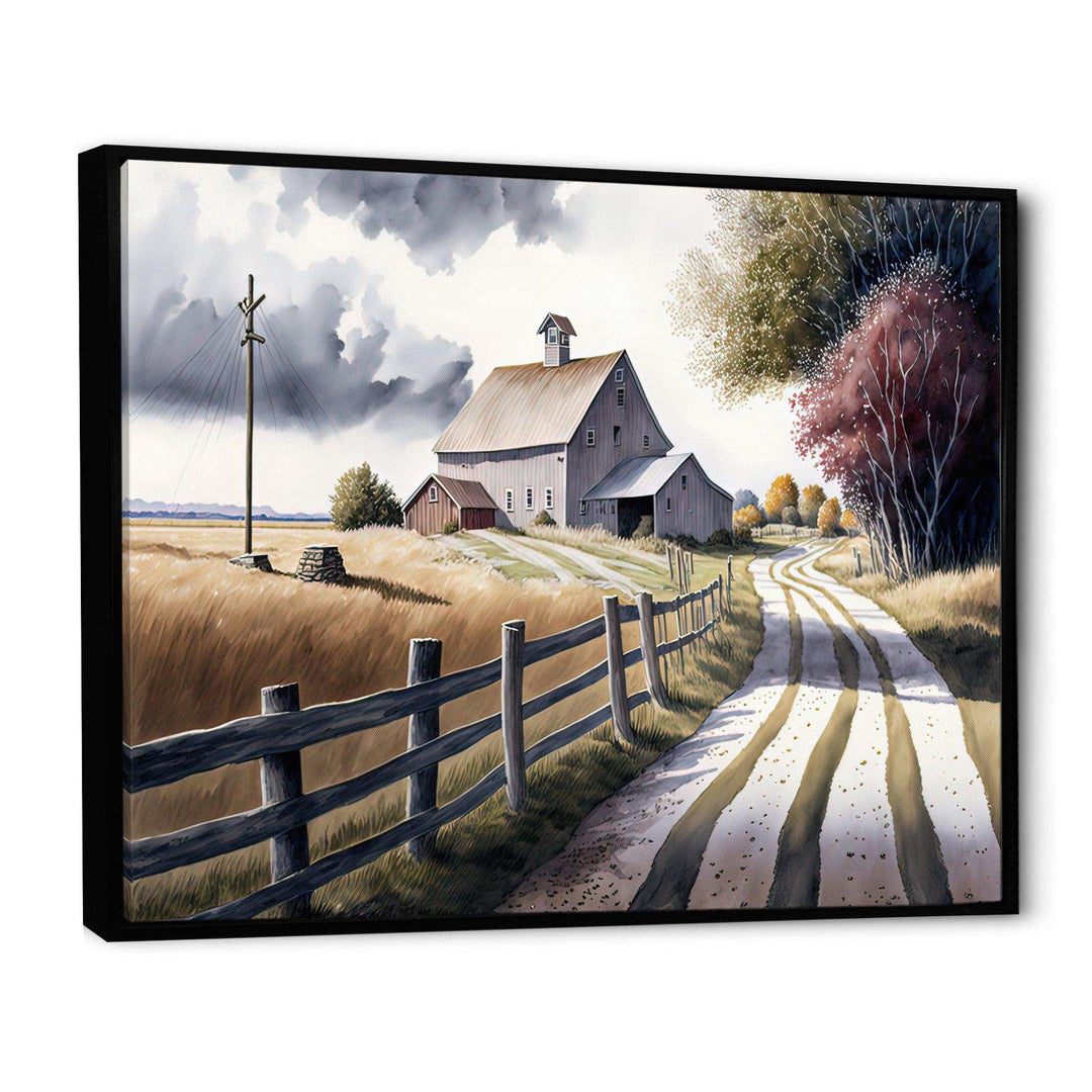 Calm Red Barn In Spring VII