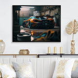 720 In Underground Garage Framed Canvas Vibrant Gold - 1.5"Thick