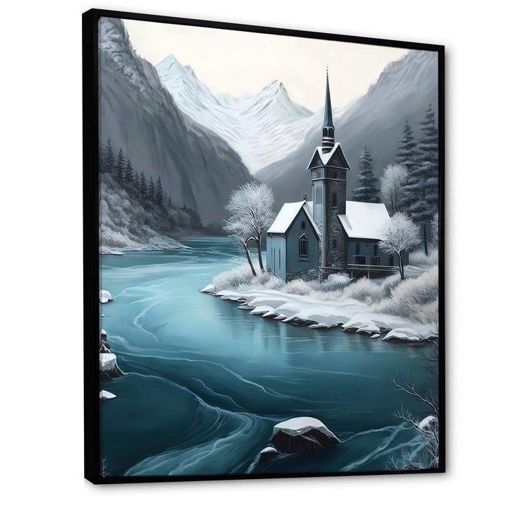 Church On A Lake In Winter III