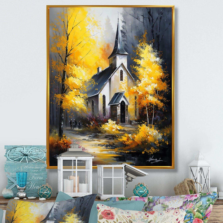 Church In Forest In Autumn I