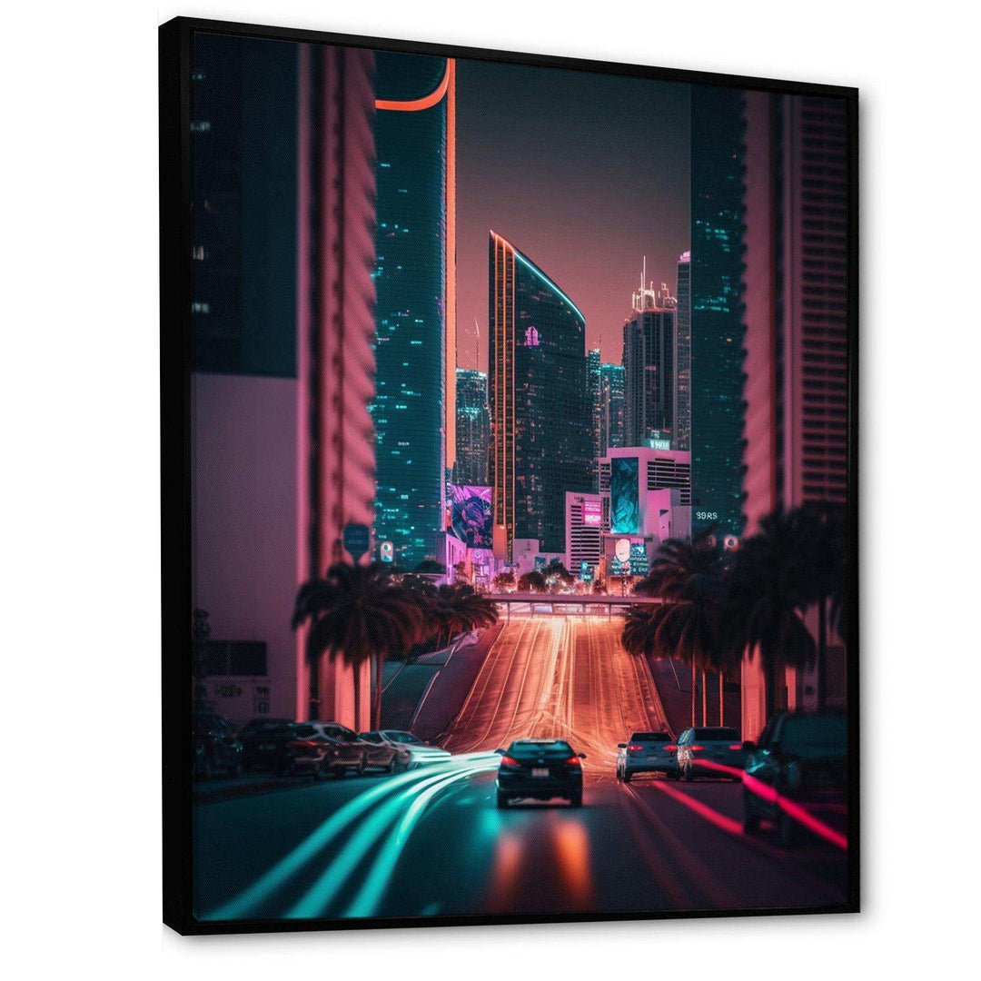 Futuristic Miami Neon Art I